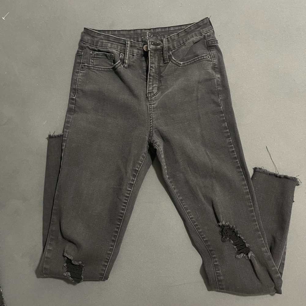 Black Skinny Distressed Jeans | Wild Fable